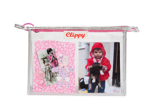 Style Your Own Clippy Make Up Bag - Silver