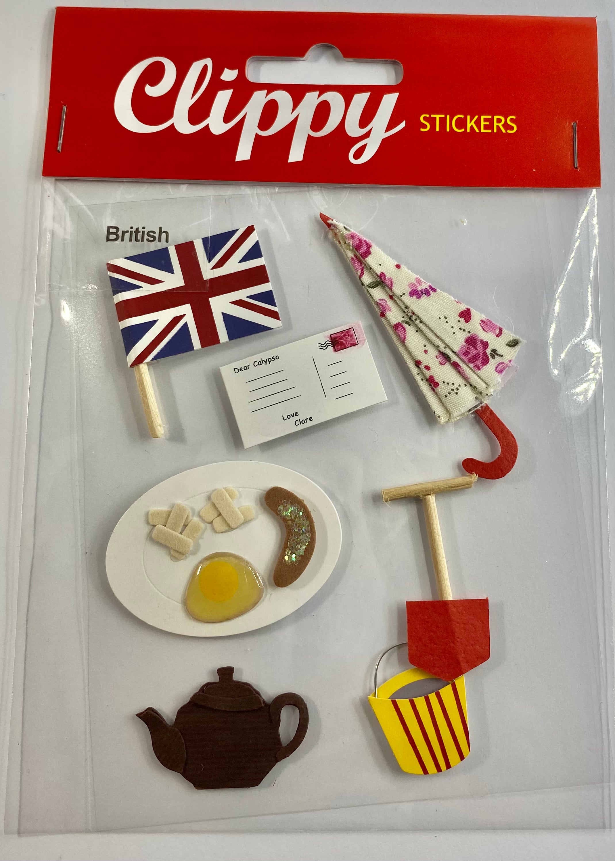 British. Clippy Stickers