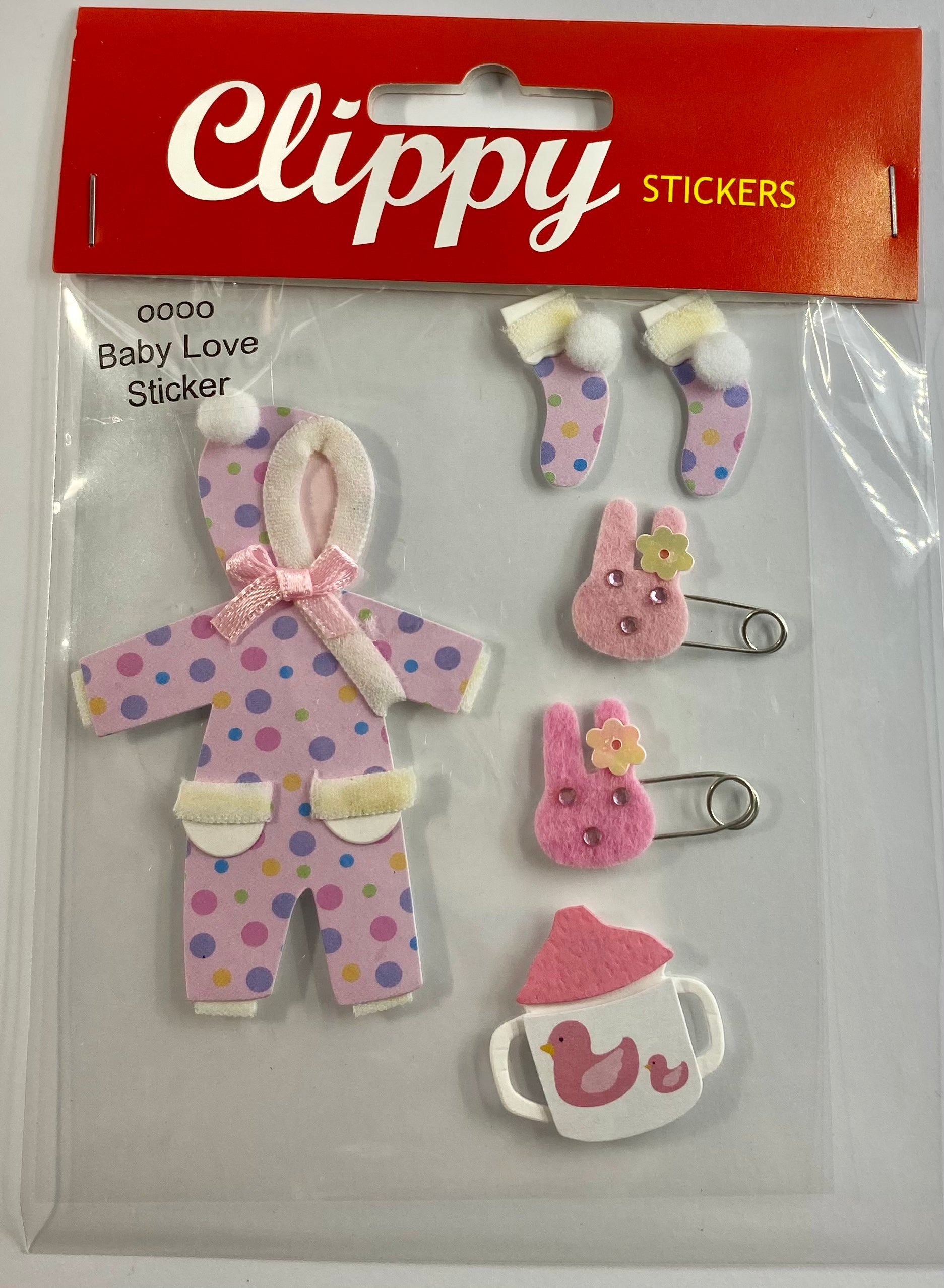 OOOO Baby Love   Clippy Stickers