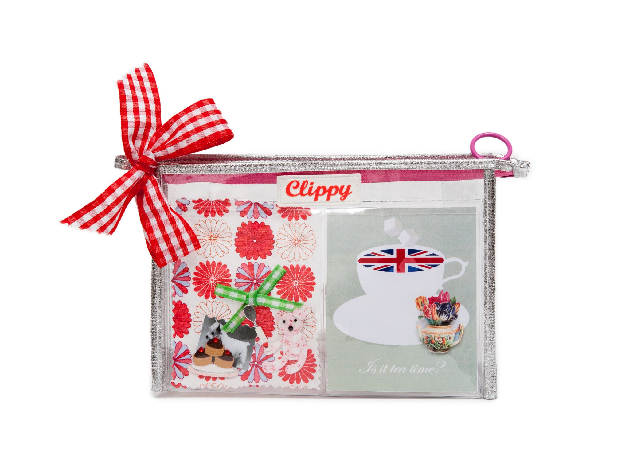Style Your Own Clippy Make Up Bag - Silver