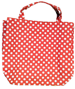 Clippy liner for small Clippy tote bag - red with white spots